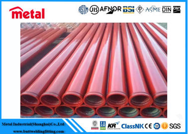 Prenda impermeable revestida de pintura roja/del negro de la tubería de acero de carbono del acero de Erw del material