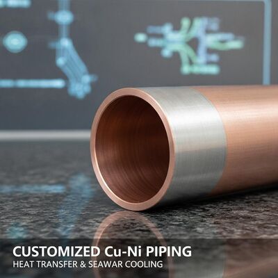 Tubería de cobre y níquel con espesor de pared personalizado para sistemas de transferencia de calor y aplicaciones de enfriamiento de agua de mar