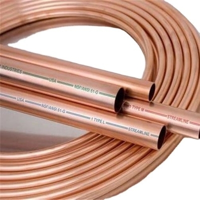 Tipo K L tubo del cobre del aire acondicionado del tubo de cobre de la bobina de M Air Conditioner Pancake para la ventilación