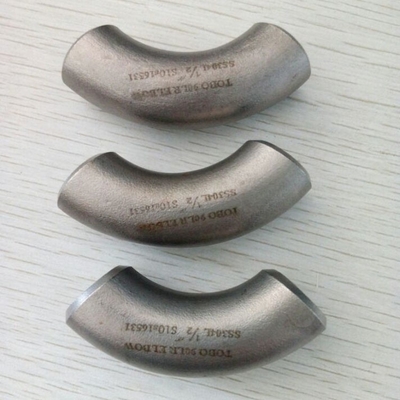 Codo 10&quot; tubería de acero y colocaciones poco aleadas del grado ASTM A420 WPL3 del STD 90