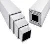 Infinitamente versátil, fácil de fabricar 6063-T5 ASTM B241 tubo de aleación de aluminio 50x50mm tubo cuadrado x 2mm WT 5.8m