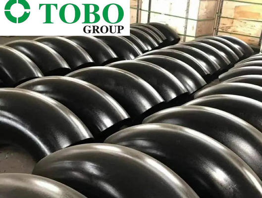 Curva de tubo inconsútil del codo de la aleación del acero de carbono del codo del grado LR de las colocaciones 90 de la tubería de acero de la aleación de A234 WP5
