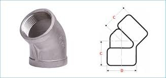 ASME B16.11 Material personalizable con codo rosado, por ejemplo, acero al carbono NPS1/2&quot;-60&quot; Acero inoxidable Entrega rápida MOQ bajo