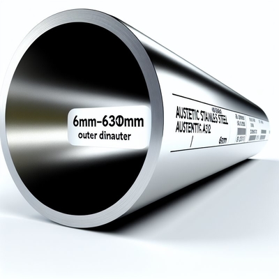 Tubo de acero inoxidable austenítico de 6 mm-630 mm de diámetro exterior con tratamiento estándar y recocido ASTM A312