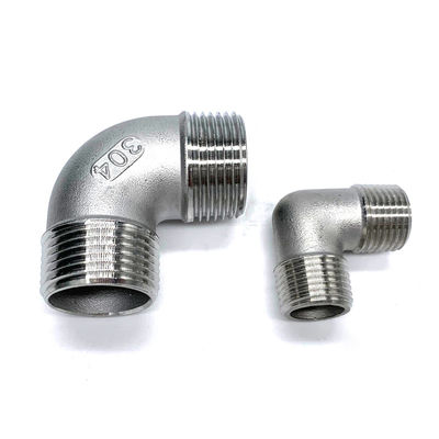 Codo externo de acero inoxidable del alambre 304 90 grados de hilo externo de ángulo recto del codo externo del diente que sondea el minuto común 4 de las colocaciones