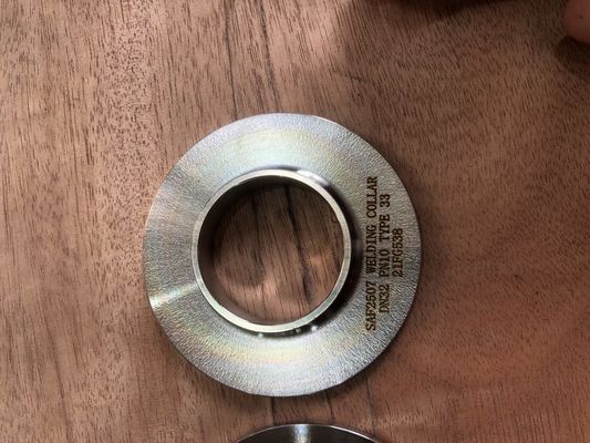 Acero a dos caras estupendo que cabe el tipo 33 cuello de soldadura del EN 1092-1 PN 10 DN 65 de UNS S32750