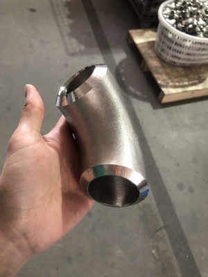 Curva larga del radio de la tubería de acero del codo inoxidable a dos caras estupendo de las colocaciones UNS S32750 ASME B16.9 90D
