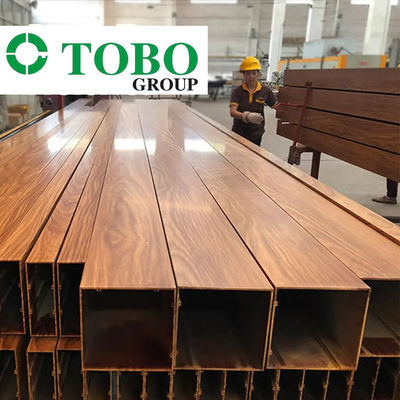 Los tubos rectangulares del grano de Aksu del perfil de la construcción de aluminio de madera de la aleación/el cuadrado de aluminio instala tubos el nuevo mater 6063 6061 6082