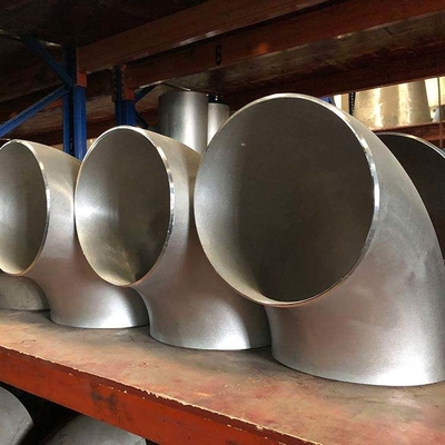 Acero de carbono personalizado y aleación de tubos de ajuste galvanizado acabado 45 / 90 grados codo