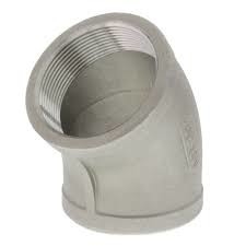 Fittings de tuberías de aleación de acero de 2023 Nícel aleación roscada Codo 45 grados Forjado Plata 1 a 24 pulgadas
