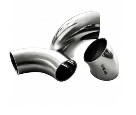 Codo pulido de acero inoxidable 304, accesorio de soldadura a tope de 90 grados para plomería