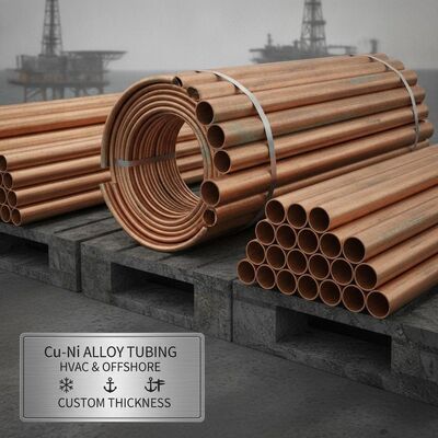 Tubos y tubos de cobre y níquel de espesor personalizado para sistemas HVAC y equipos offshore