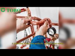 Visualización en video de codo de cobre