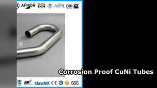Tubos CuNi U a prueba de corrosión para intercambiadores de calor marinos