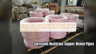 Tubería resistente a la corrosión de tubería de cobre y níquel de alta resistencia